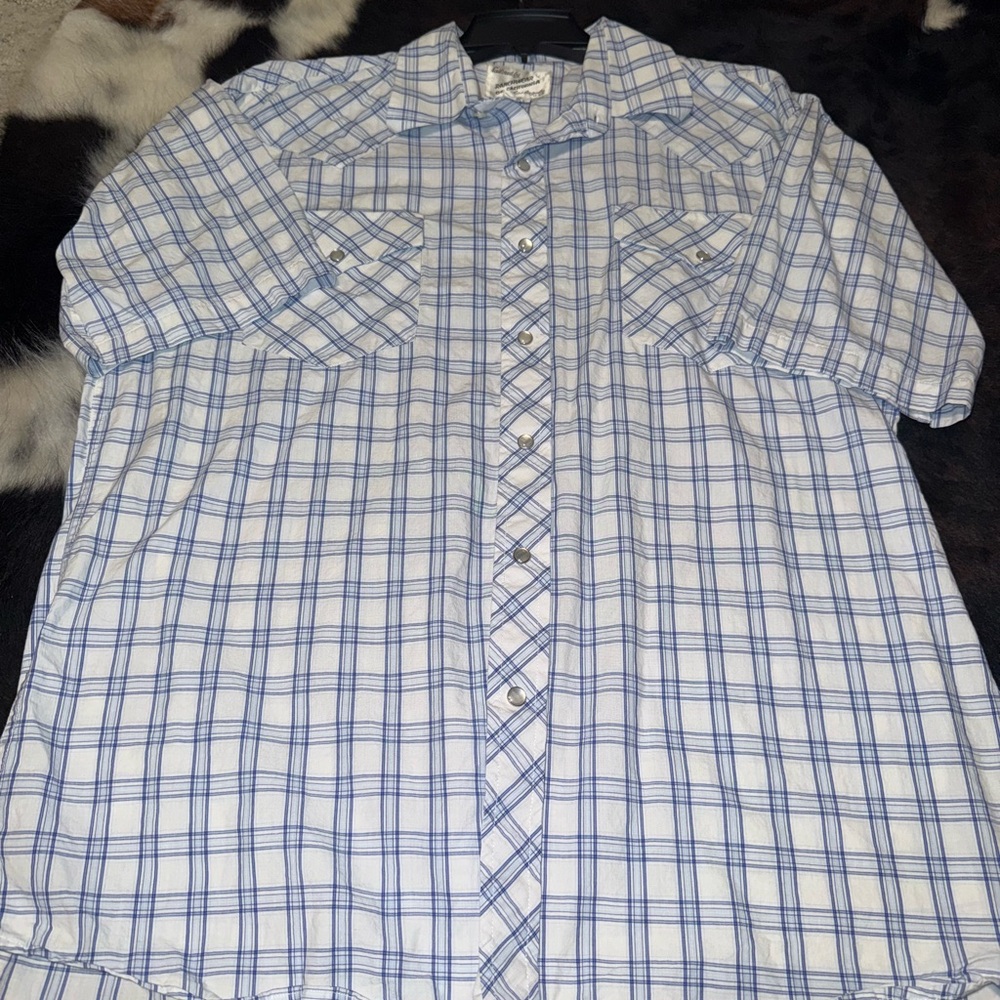 Ranchwear Blue and White Checkered Shirt